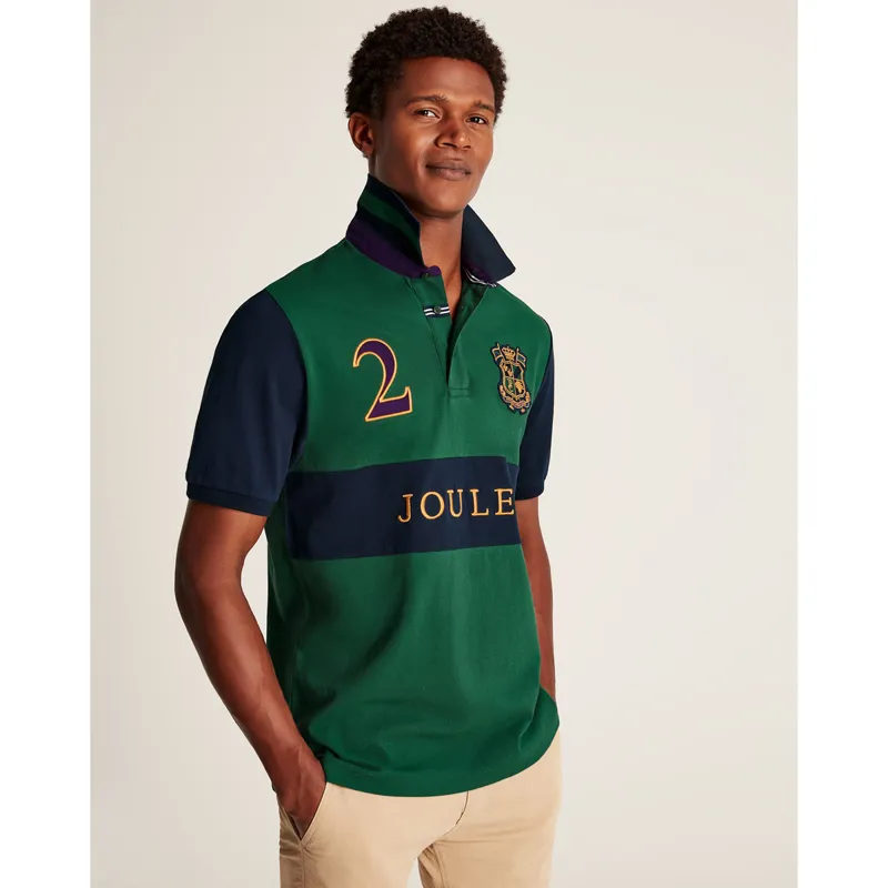 Joules Men's Embellished Polo Shirt - Green-1